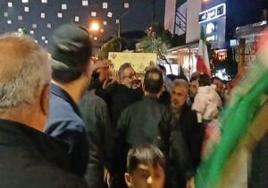 استقبال مردم بابلسر از پیکر شهید گمنام در شصت‌وششمین اجتماع شبانه