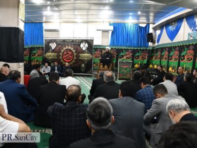 هم‌زمان با پنجمین روز محرم؛ آیین سوگواری سیدالشهدا(ع) در عمارت شهرداری ساری برگزار شد