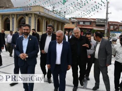 حضور مشترک شهردار، فرماندار و اعضای شورای شهر در بازدید میدانی از پروژه‌های توسعه شهری و احیای بافت کهن ساری
