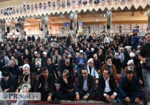 حضور معاونان، مدیران و کارکنان شهرداری ساری در مراسم گرامیداشت رهبر شهید